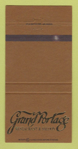 Matchbook Cover - Grand Portage Restaurant Registry Hotel Irvine CA 30 Strike
