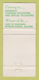 Matchbook Cover - Hungarian Tavern Restaurant Niagara Falls ON 30 Strike