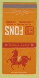 Matchbook Cover - Fon's Chinese Restaurant Los Angeles CA WEAR 30 Strike