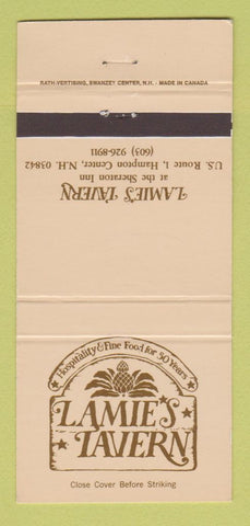 Matchbook Cover - Lamie's Tavern Hampton Center NH 30 Strike