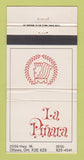 Matchbook Cover - LA Pinara Restaurant Ottawa ON WEAR 30 Strike
