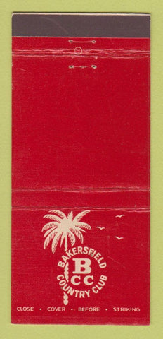 Matchbook Cover - Bakersfield Country Club CA 30 Stick
