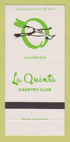 Matchbook Cover - La Quinta Country Club 30 Strike