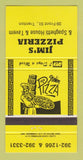 Matchbook Cover - Jim's Pizza Trenton ON 30 Strike