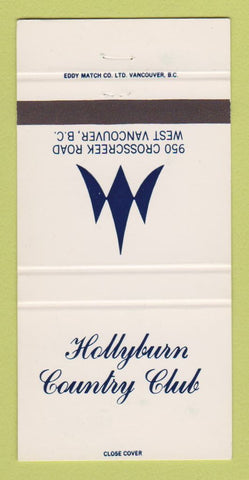 Matchbook Cover - Hollyburn Country Club West Vancouver BC 30 Strike