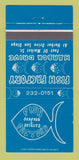 Matchbook Cover - Fish Factory Restaurant San Diego CA 30 Strike