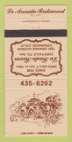 Matchbook Cover - La Avenida Restaurant Coronado CA 30 Strike