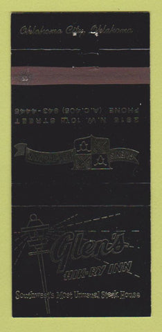 Matchbook Cover - Glen's Hikry Inn Oklahoma City OK 30 Strike