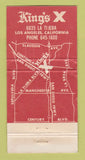 Matchbook Cover - King's X Los Angeles CA WEAR 30 Strike