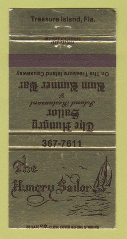Matchbook Cover - Hungry Sailor Restaurant Treasure Island FL 30 Strike