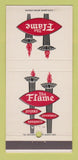 Matchbook Cover - The Flame Restaurant Countryside IL Route 66 30 Strike