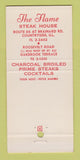 Matchbook Cover - The Flame Restaurant Countryside IL Route 66 30 Strike