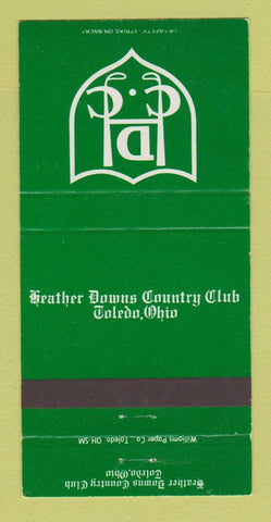 Matchbook Cover - Heather Downs Country Club Toledo OH 30 Strike