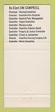 Matchbook Cover - Jim Campbell Controller Election Hamilton ON 30 Strike