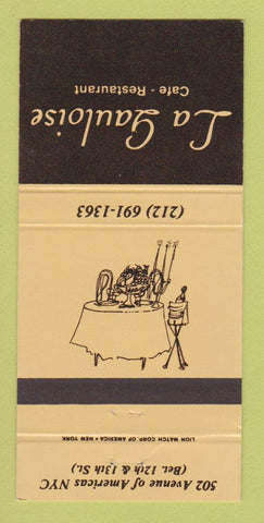 Matchbook Cover - La Gauloise Cafe Restaurant New York City 30 Strike