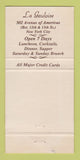 Matchbook Cover - La Gauloise Cafe Restaurant New York City 30 Strike