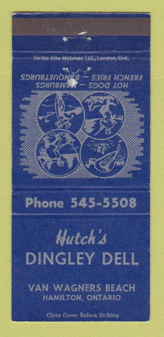 Matchbook Cover - Hutch's Dingley Deli Hamilton ON 30 Strike