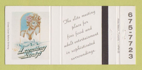 Matchbook Cover - Landing Strip Strip Club girlie Toronto ON 30 Strike