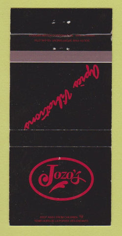 Matchbook Cover - Jozo's Apres Vibrations 30 Strike