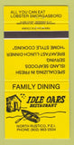 Matchbook Cover - Idle Oars Restaurant North Rustico PE PEI 30 Strike