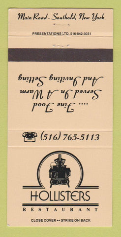 Matchbook Cover - Hollisters Restaurant Southold NY 30 Strike