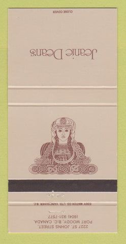Matchbook Cover - Jeanie Deans Port Moody BC 30 Strike