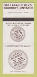 Matchbook Cover - Oak Barrel Restaurant Sudbury ON 30 Strike