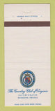 Matchbook Cover - Country Club of Virginia Richmond VA 30 Strike