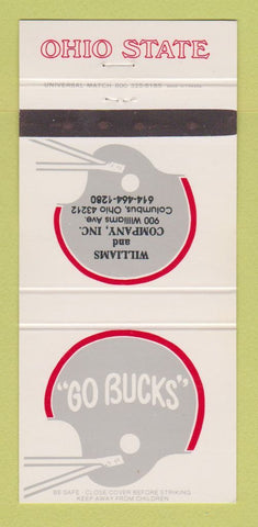 Matchbook Cover Ohio State Buckeyes Schedule 1990 Williams Columbus OH 30 Strike