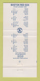 Matchbook Cover Boston Red Sox Baseball Scehdule McDonald's Epping NH 30 Strike