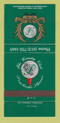 Matchbook Cover - Pembroke Shores Country Club 30 Strike