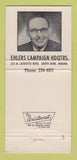 Matchbook Cover - Bob Ehlers for Congress Election 1966 South Bend IN 30 Strike