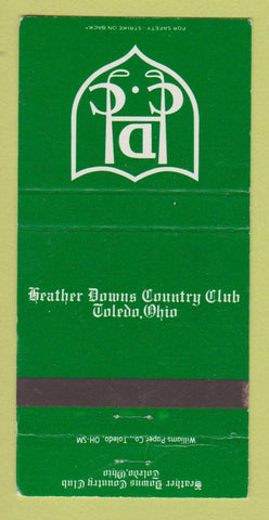 Matchbook Cover - Heather Downs Country Club Toledo OH 30 Strike