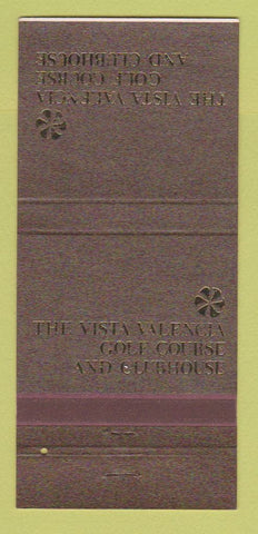 Matchbook Cover - Vista Velencia Golf Course Valencia CA 30 Strike