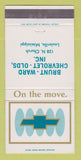 Matchbook Cover - Chevrolet Brunt Ward Oldsmobile Louisville MS 30 Strike