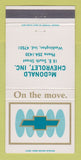 Matchbook Cover - Chevrolet McDonald Washington IN 30 Strike