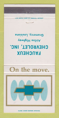 Matchbook Cover - Chevrolet Faucheux Gramercy LA 30 Strike
