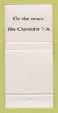Matchbook Cover - Chevrolet Hackenberg Milton PA WEAR 30 Strike