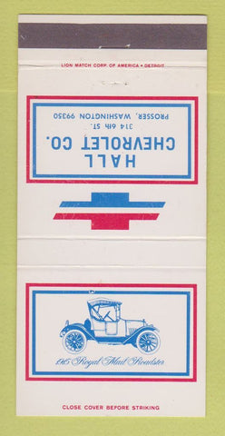Matchbook Cover - Chevrolet Hall Prosser WA 30 Strike