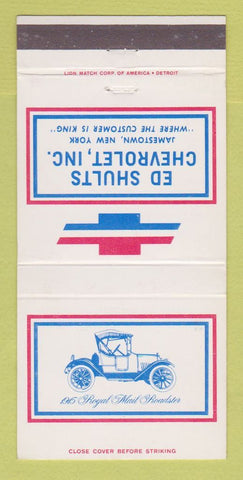 Matchbook Cover - Chevrolet Ed Shults Jamestown NY 30 Strike