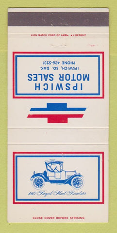 Matchbook Cover - Chevrolet Ipswich Motors SD 30 Strike