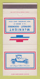 Matchbook Cover - Chevrolet McKnight Oldsmobile New Lexington OH 30 Strike