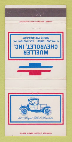 Matchbook Cover - Chevrolet Mueller Slatington PA 30 Strike