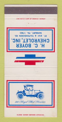 Matchbook Cover - Chevrolet HC Boyer Sunbury PA 30 Strike