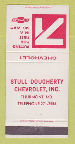 Matchbook Cover - 1971 Chevrolet Stull Dougherty Thurmont MD 30 Strike