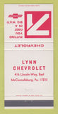 Matchbook Cover - 1971 Chevrolet Lynn McConnellsburg PA 30 Strike