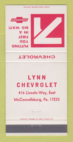 Matchbook Cover - 1971 Chevrolet Lynn McConnellsburg PA 30 Strike