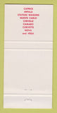 Matchbook Cover - 1971 Chevrolet John Dabbs Quitman MS 30 Strike