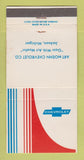 Matchbook Cover - Chevrolet Art Moehn Jackson MI WEAR 30 Strike