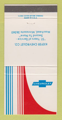 Matchbook Cover - Chevrolet Kiefer Moorhead MN 30 Strike